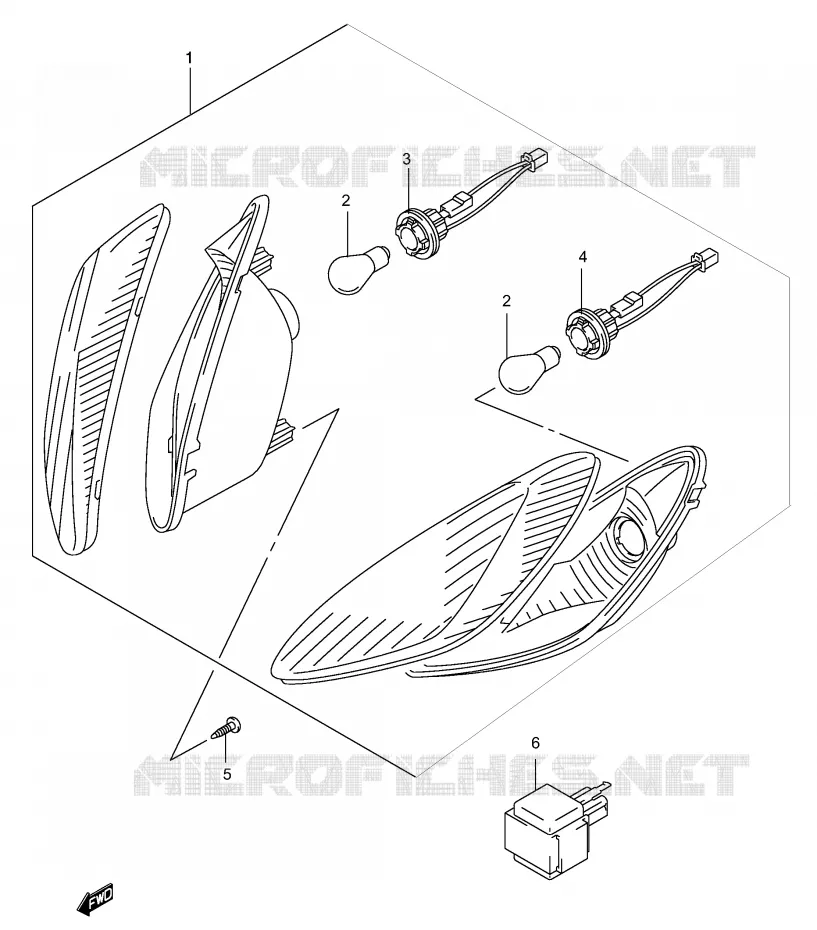 CLIGNOTANTS (MODELE K4/K5) Suzuki SCOOTER 150 BURGMAN 2003  UH150K3(P19)