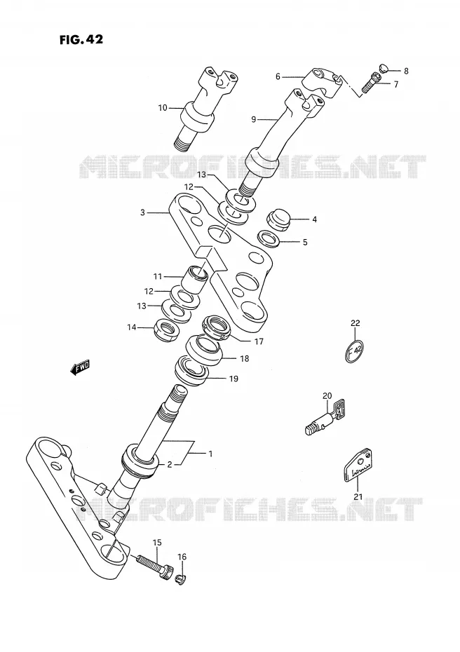 COLONNE DE DIRECTION (MODELE H/J/K/L/M/N/P/R) Suzuki MOTO 1400 INTRUDER 1994  VS1400GLPR(E2)