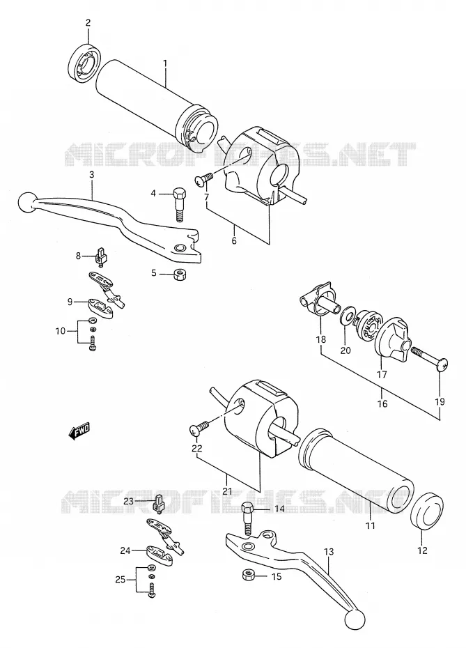 COMMODOS (MODELE H/J) Suzuki MOTO 1400 INTRUDER 1988  VS1400GLFJ(E28)