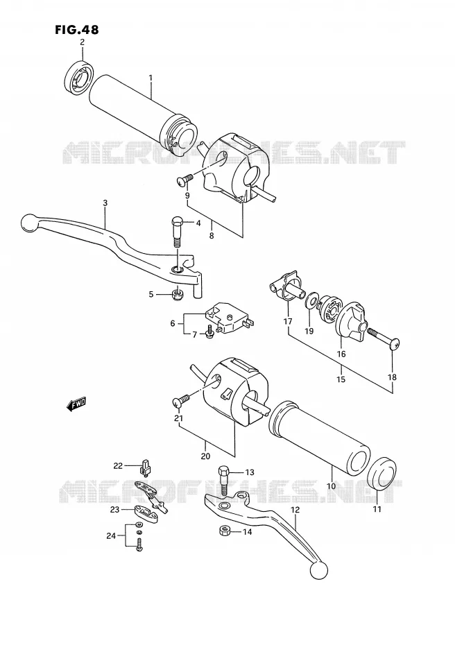 COMMODOS (MODELE K/L/M/N/P/R) Suzuki MOTO 1400 INTRUDER 1992  VS1400GLFN(E2)