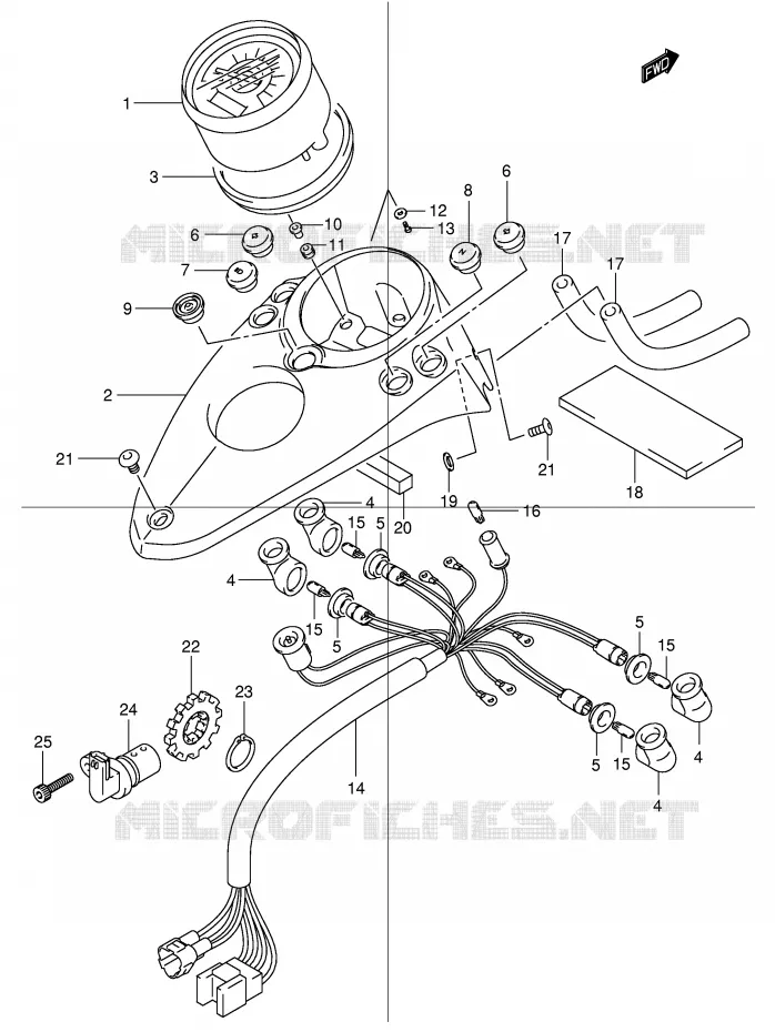 COMPTEUR (MODELE Y/K1/K2) Suzuki MOTO 125 INTRUDER 2002  VL125K2(E2)