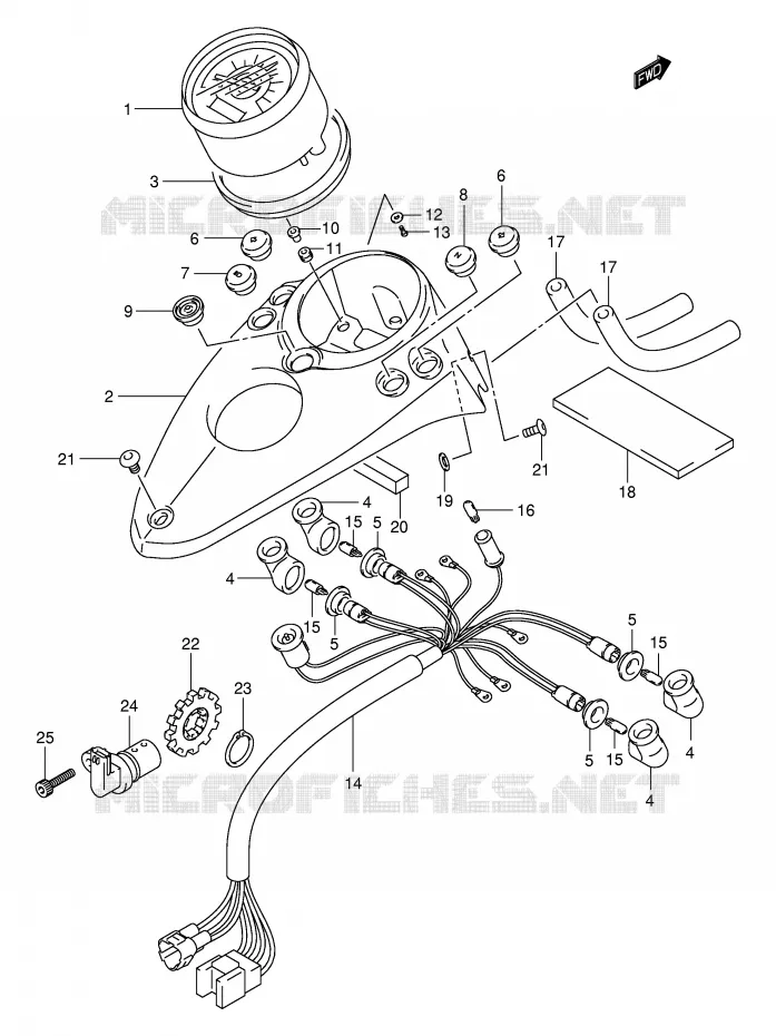 COMPTEUR Suzuki MOTO 250 INTRUDER 2001  VL250K1(E2)