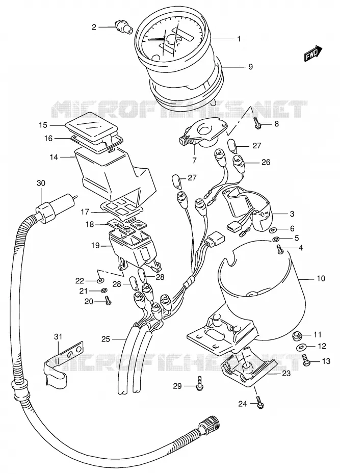 COMPTEUR Suzuki MOTO 800 INTRUDER 2000  VS800GLY(E2)
