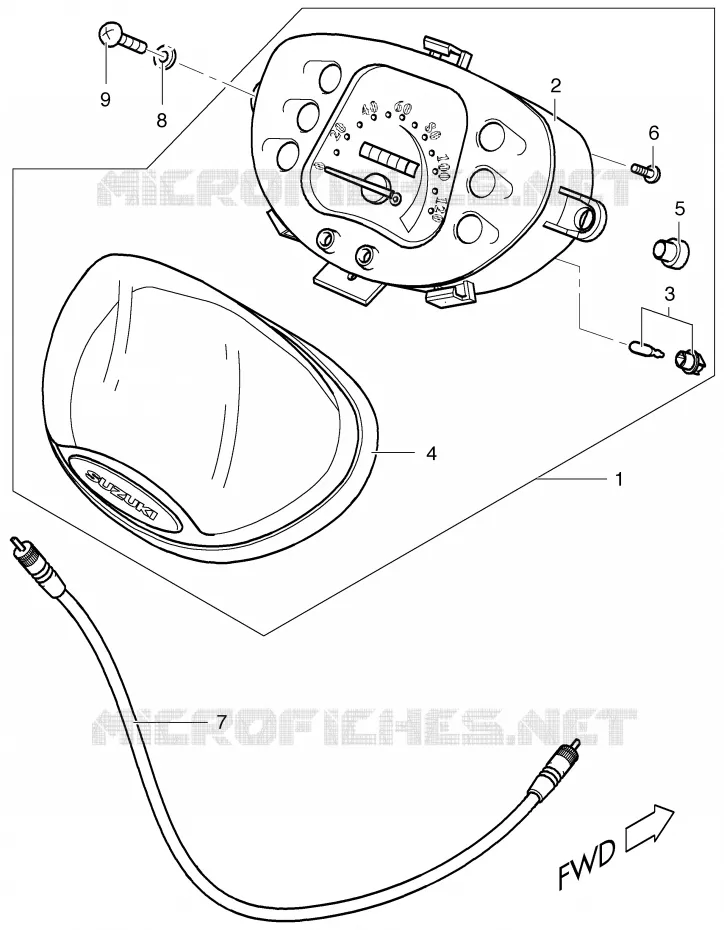 COMPTEUR Suzuki SCOOTER 50 ESTILETE 2000  UF50Y