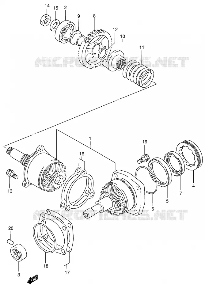 COUPLE CONIQUE Suzuki MOTO 800 INTRUDER 2002  VS800GLK2(E3/E28)