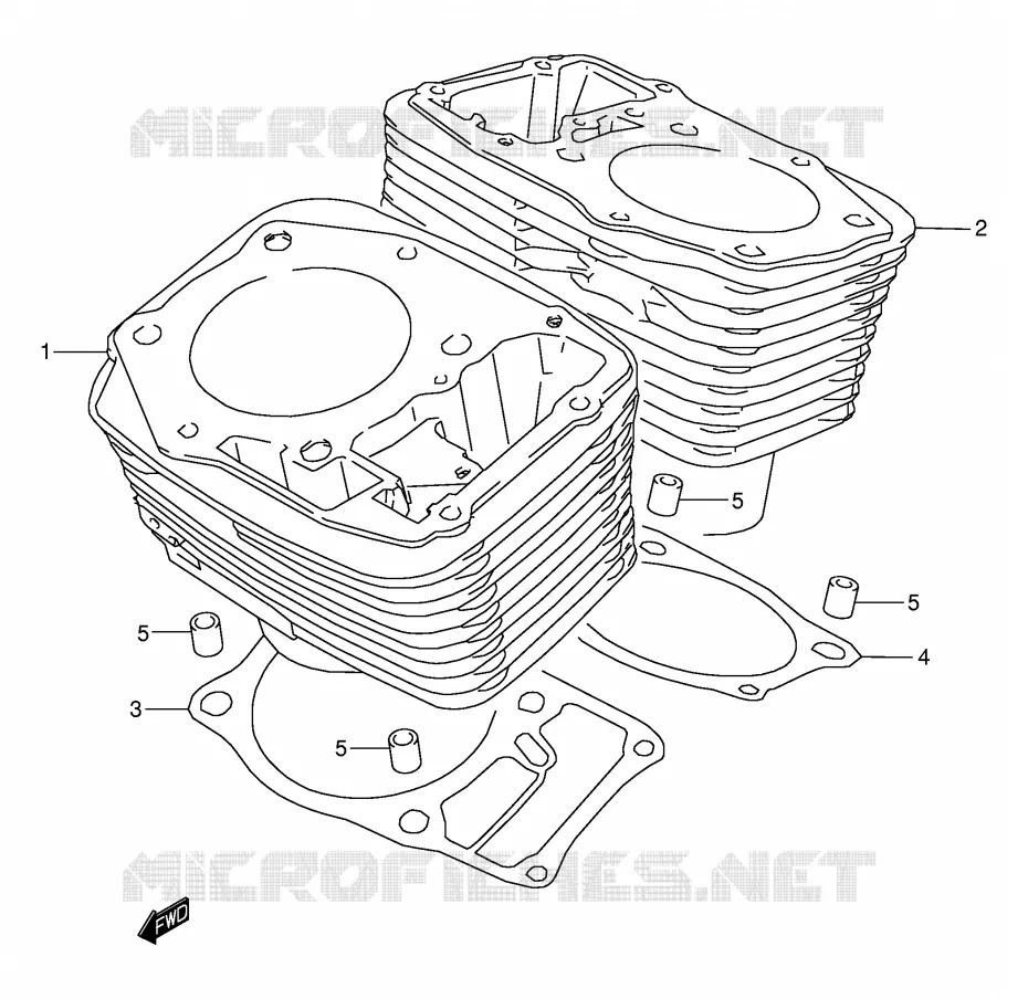 CYLINDRE (MODELE K1/K2/K3/K4) Suzuki MOTO 1500 INTRUDER 2000  VL1500Y(E2)