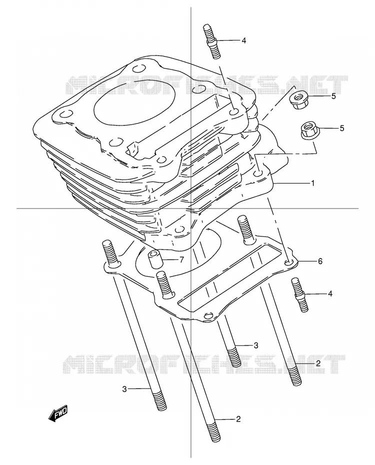 CYLINDRE Suzuki MOTO 125 TU 1999  TU125X(E2)