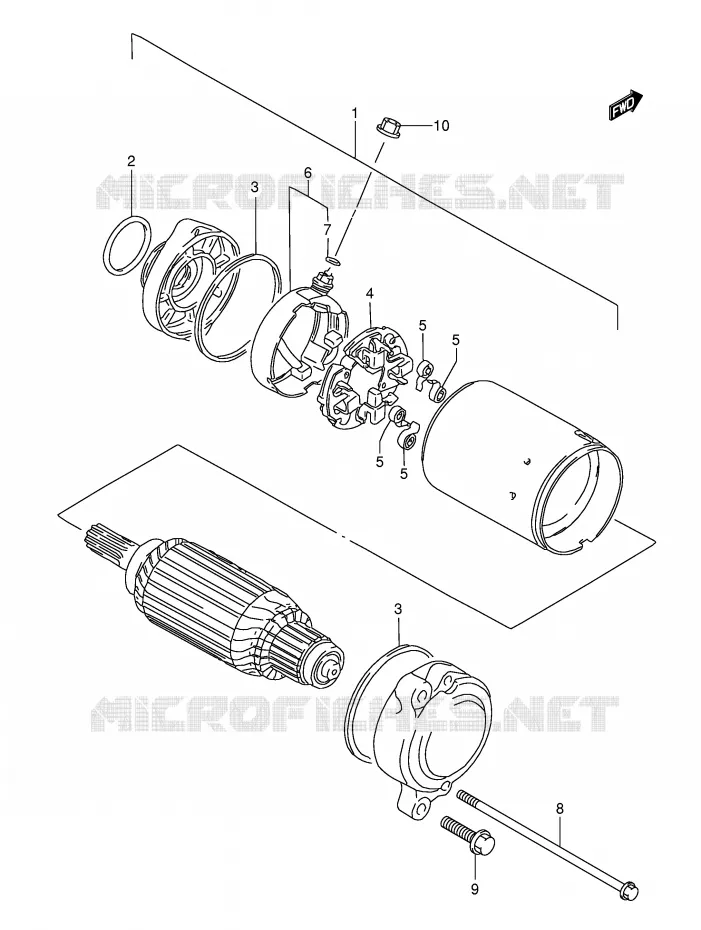 DEMARREUR (MODELE K3/K4) Suzuki MOTO 1500 INTRUDER 2000  VL1500Y(E2)