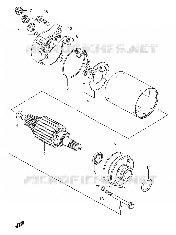 DEMARREUR Suzuki MOTO 250 TU 2000  TU250XY(E2)