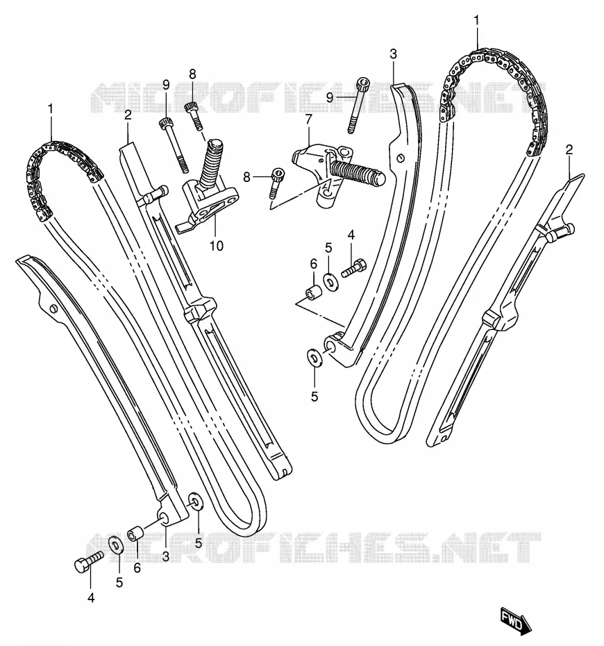 DISTRIBUTION Suzuki MOTO 1400 INTRUDER 2004  VS1400GLPK4(E3/E28)