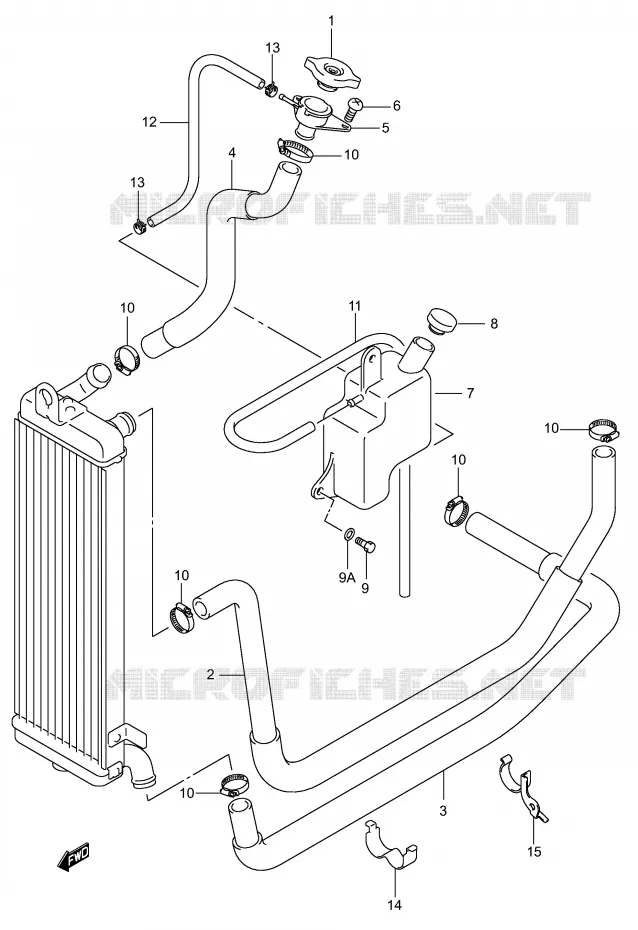 DURITE DE RADIATEUR Suzuki SCOOTER 150 BURGMAN 2004  UH150K4(P19)