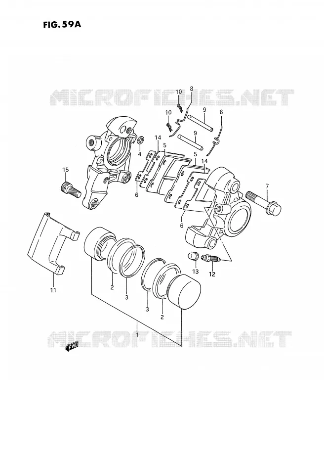 ETRIER DE FREIN ARRIERE (MODELE P/R/S) Suzuki MOTO 1400 INTRUDER 1991  VS1400GLPM(E2)