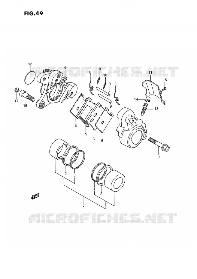 ETRIER DE FREIN AVANT Suzuki MOTO 1400 INTRUDER 1991  VS1400GLFM(E2)