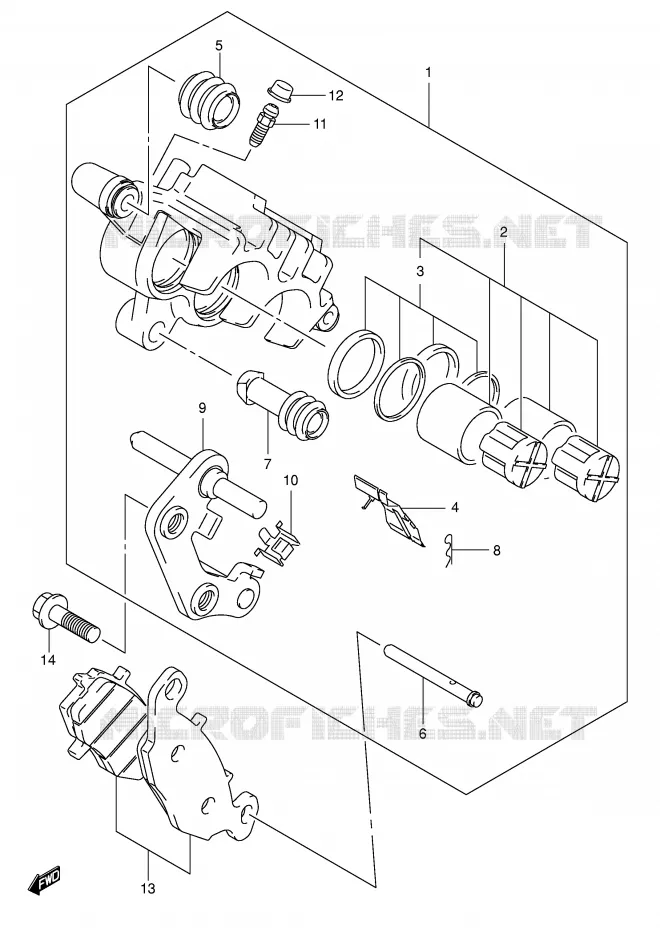 ETRIER DE FREIN AVANT Suzuki MOTO 800 VOLUSIA 2001  VL800K1(E2)