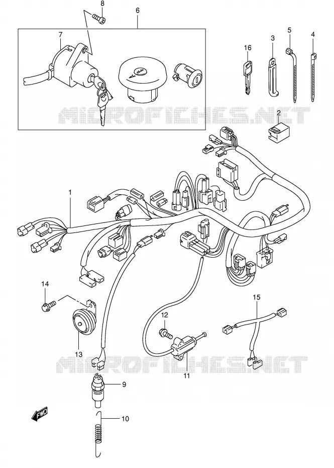 FAISCEAU ELECTRIQUE Suzuki MOTO 125 INTRUDER 2000  VL125Y(E2)