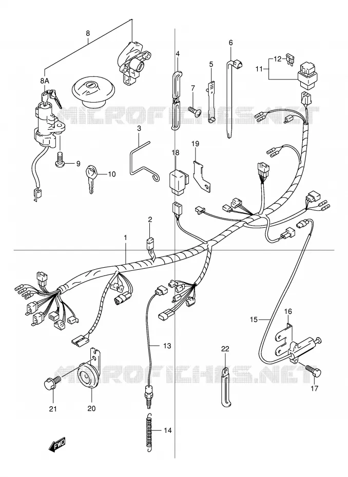 FAISCEAU ELECTRIQUE Suzuki MOTO 125 TU 1999  TU125XTUX(E2)