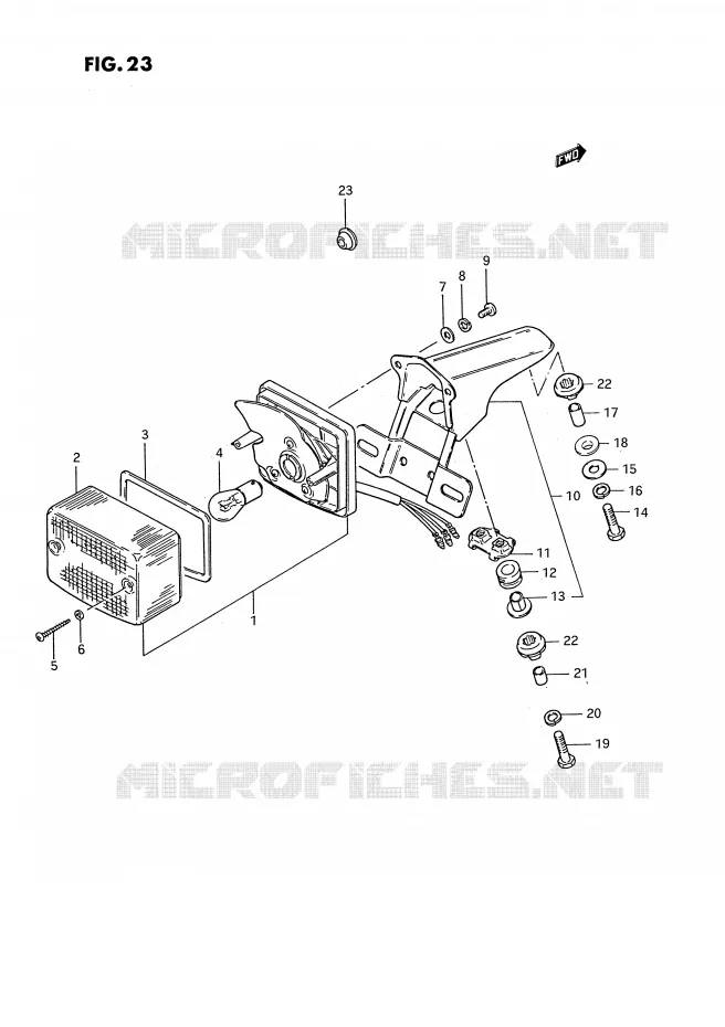FEU ARRIERE (E2, E26) Suzuki MOTO 185 TS-ER 1993  TS185ERP(E24)
