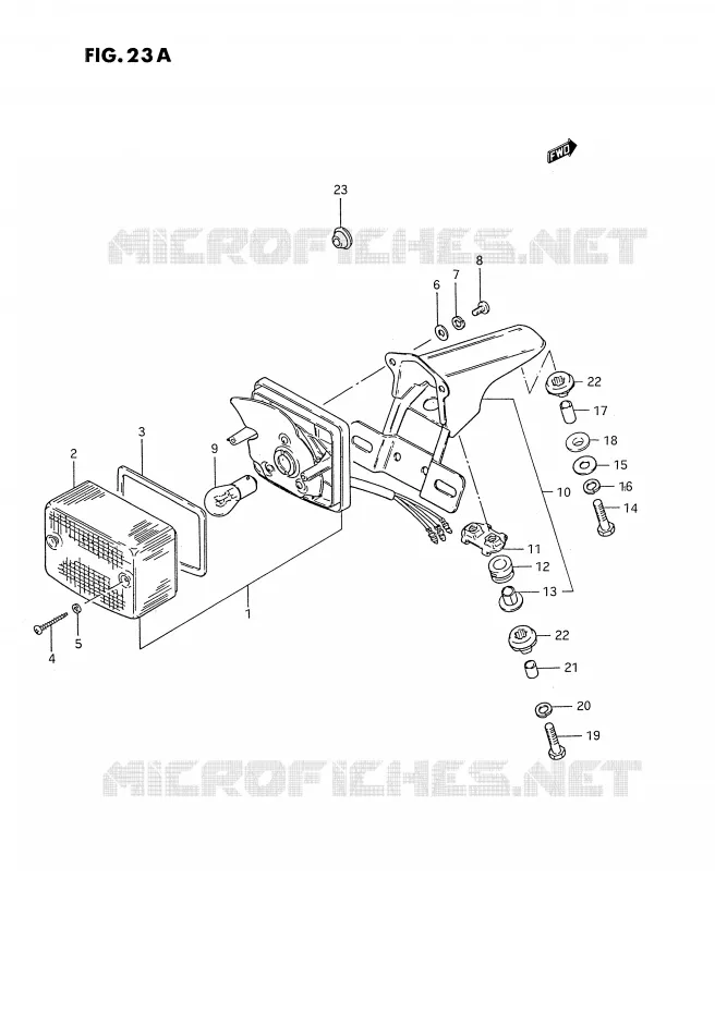 FEU ARRIERE (MODELE N/P/R E24) Suzuki MOTO 185 TS-ER 1982  TS185ERZ(E24)