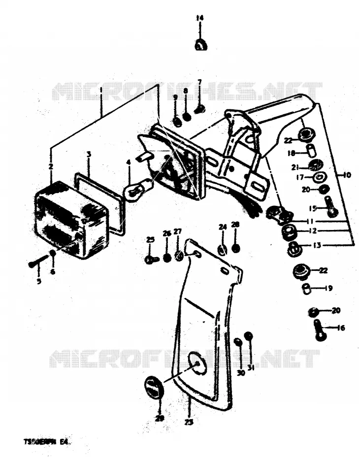 FEU ARRIERE Suzuki MOTO 50 TS-ER 1979  TS50ERPDN(N)