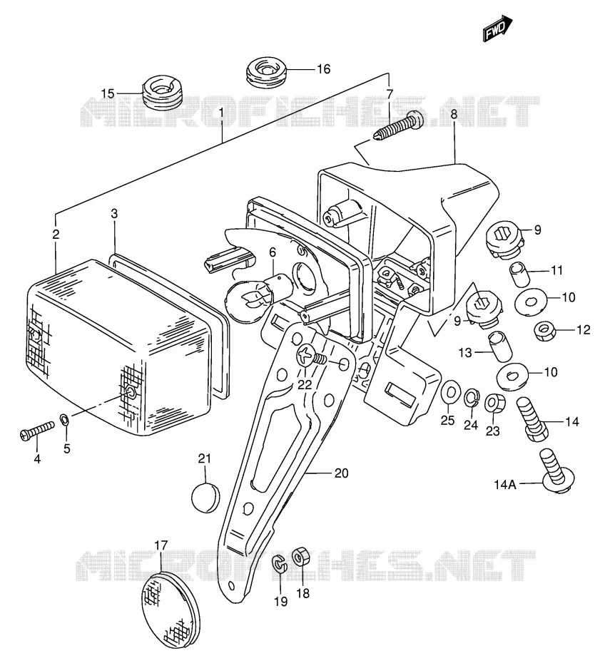 FEU ARRIERE Suzuki MOTO 50 TS-W 1995  TS50WS(E6)