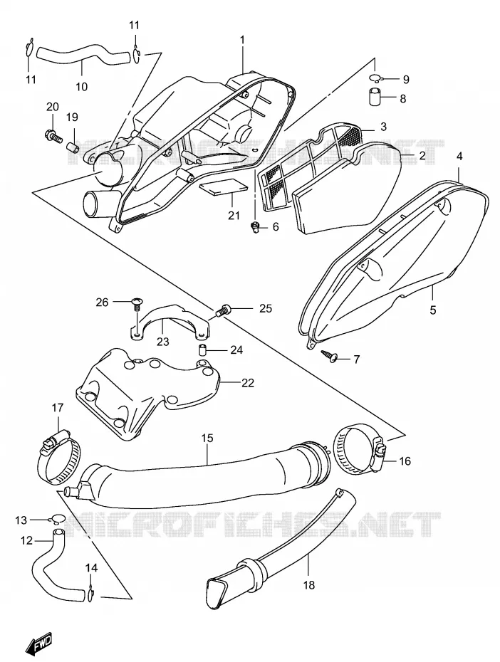FILTRE A AIR Suzuki SCOOTER 150 BURGMAN 2002  UH150K2(P19)