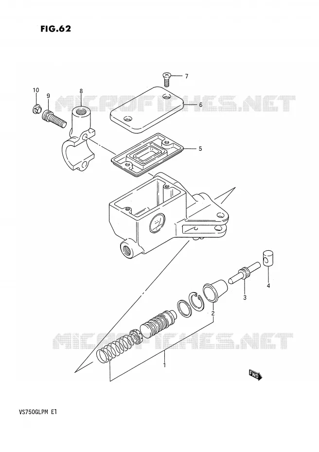 MAITRE CYLINDRE D'EMBRAYAGE Suzuki MOTO 750 INTRUDER 1990  VS750GLPL(E1)