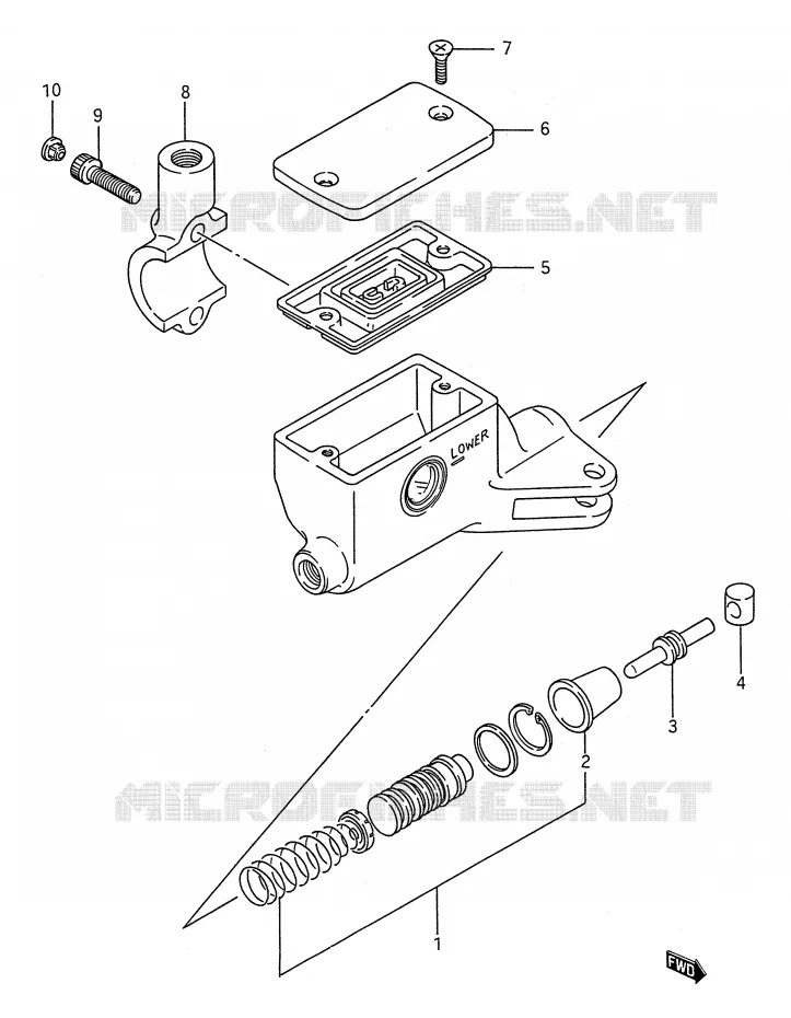MAITRE CYLINDRE D'EMBRAYAGE (VOIR NOTE) Suzuki MOTO 1400 INTRUDER 1991  VS1400GLFM(E28)