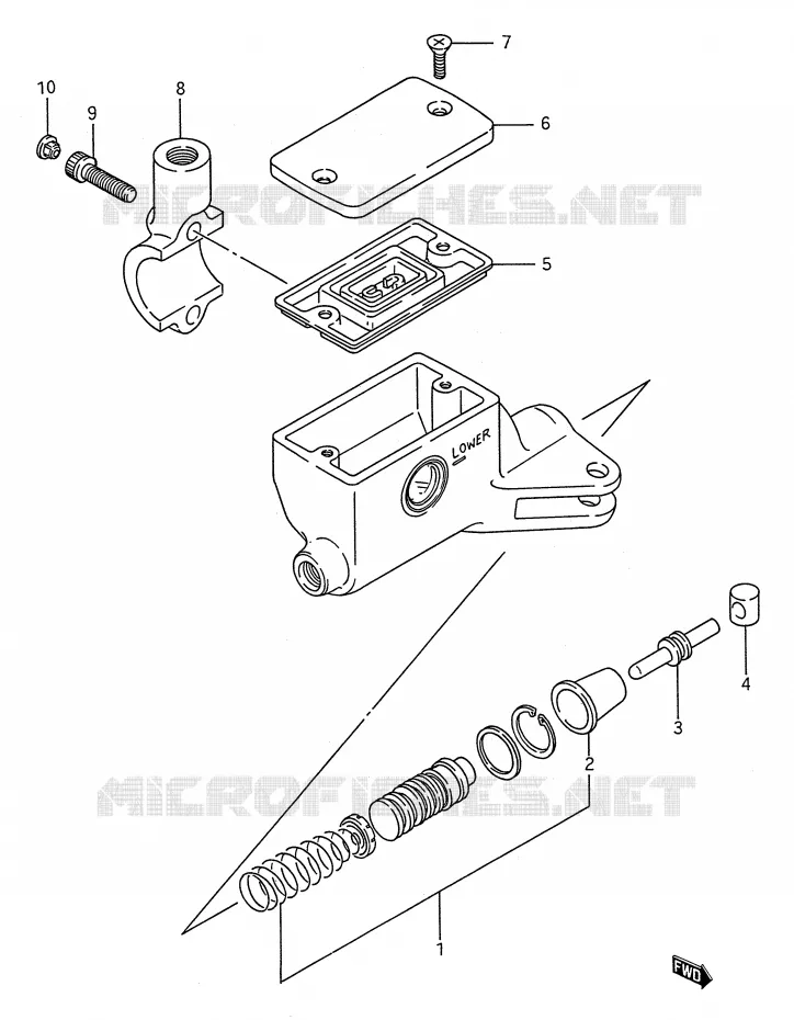MAITRE CYLINDRE D'EMBRAYAGE (VOIR NOTE) Suzuki MOTO 1400 INTRUDER 1993  VS1400GLFP(E28)
