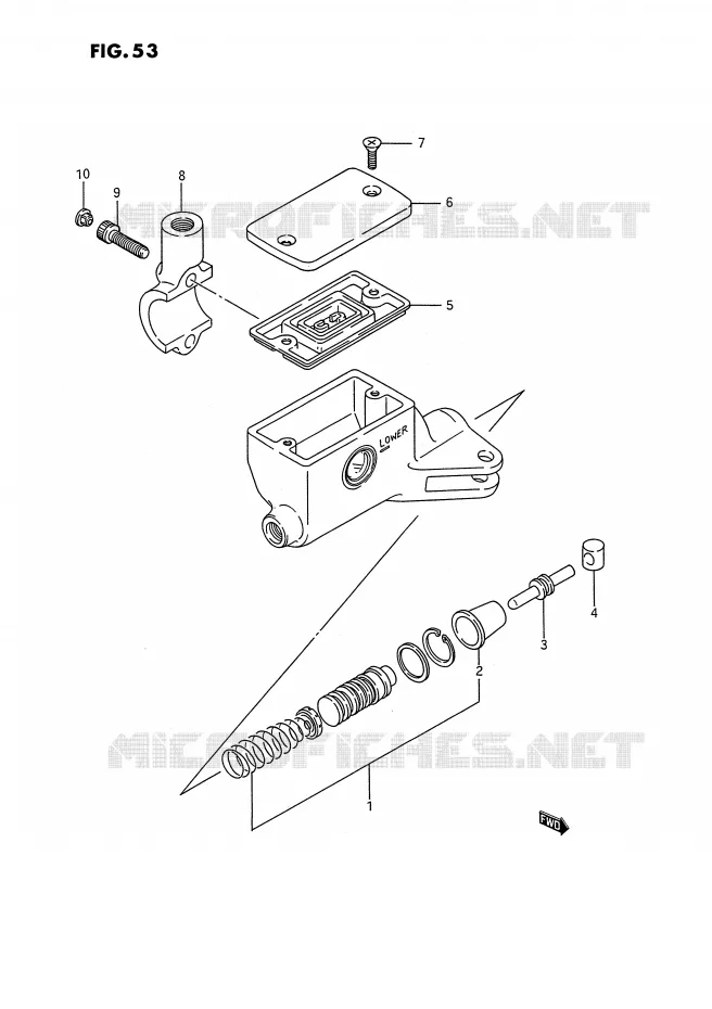 MAITRE CYLINDRE D'EMBRAYAGE (VS1400GLFH/GLFJ/GLFL/GLFM/GLFN/GLFP) Suzuki MOTO 1400 INTRUDER 1992  VS1400GLFN(E2)
