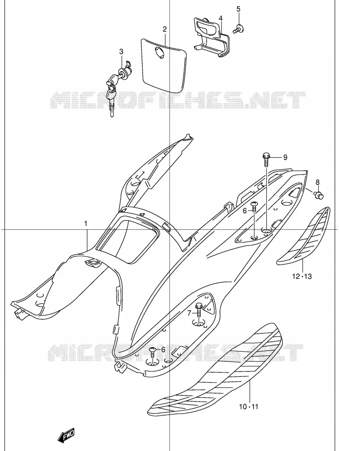 MARCHE PIEDS Suzuki SCOOTER 150 EPICURO 2000  UC150Y(E34)