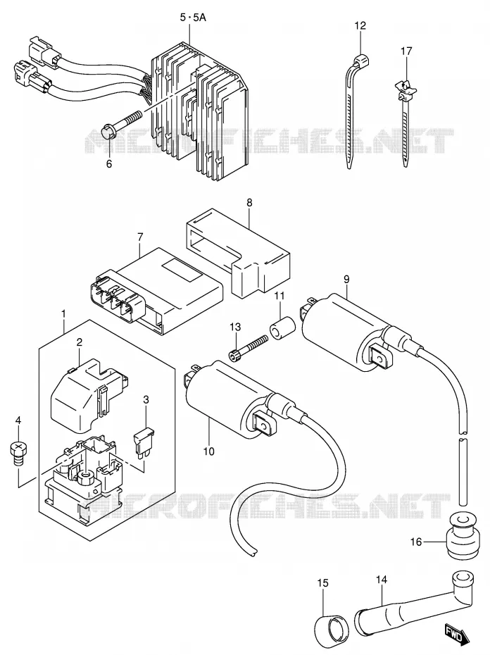 PARTIE ELECTRIQUE (MODELE K1/K2/K3/K4) Suzuki MOTO 800 VOLUSIA 2002  VL800K2(E2)