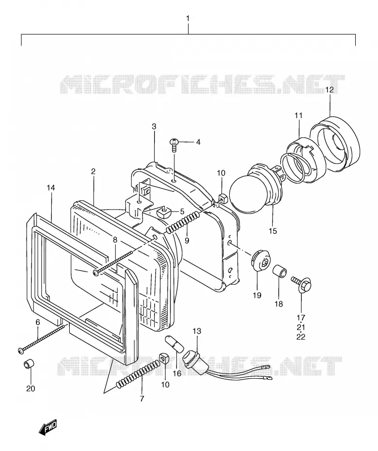 PHARE Suzuki MOTO 125 TS-R 1989  TS125RK(E2)