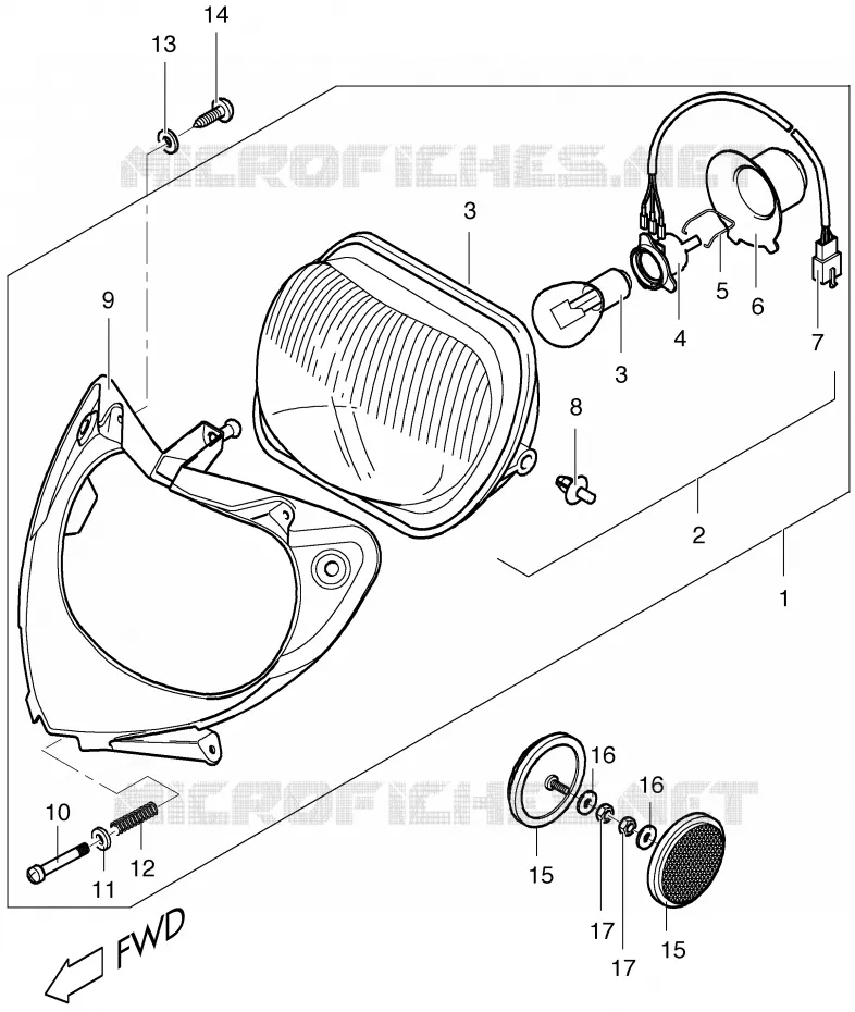 PHARE Suzuki SCOOTER 50 ESTILETE 2001  UF50K1