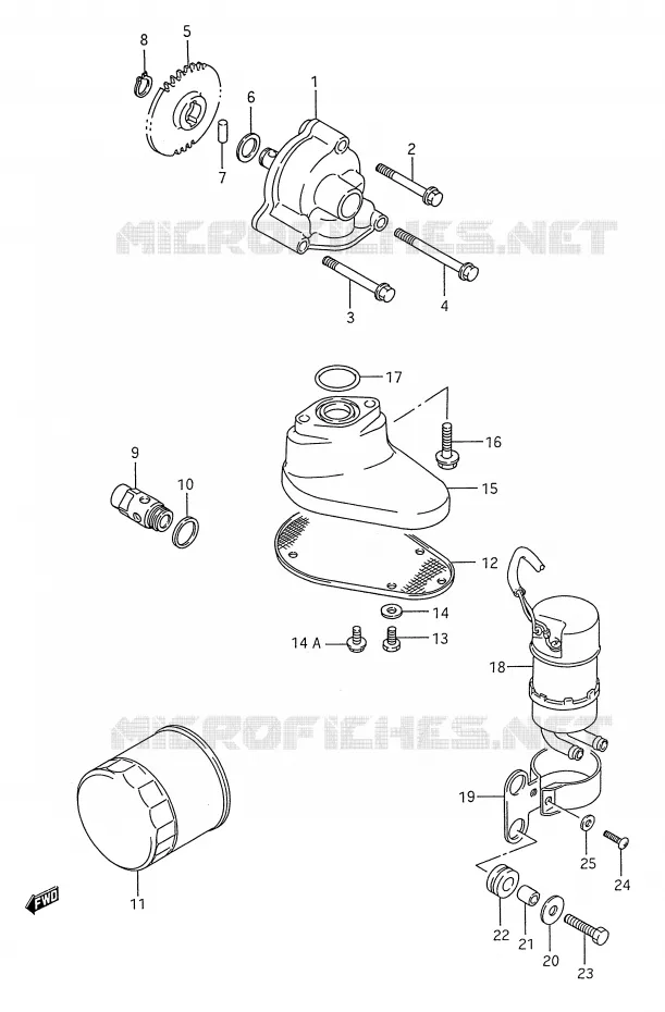 POMPE A HUILE - POMPE A ESSENCE Suzuki MOTO 1400 INTRUDER 1987  VS1400GLPH(E28)