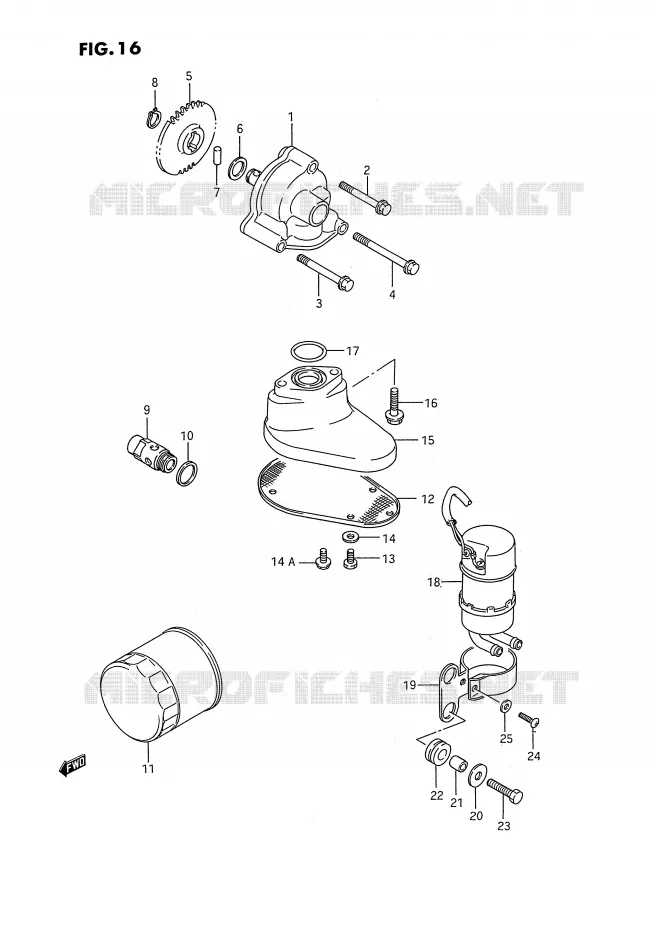 POMPE A HUILE - POMPE A ESSENCE Suzuki MOTO 1400 INTRUDER 1990  VS1400GLFL(E2)