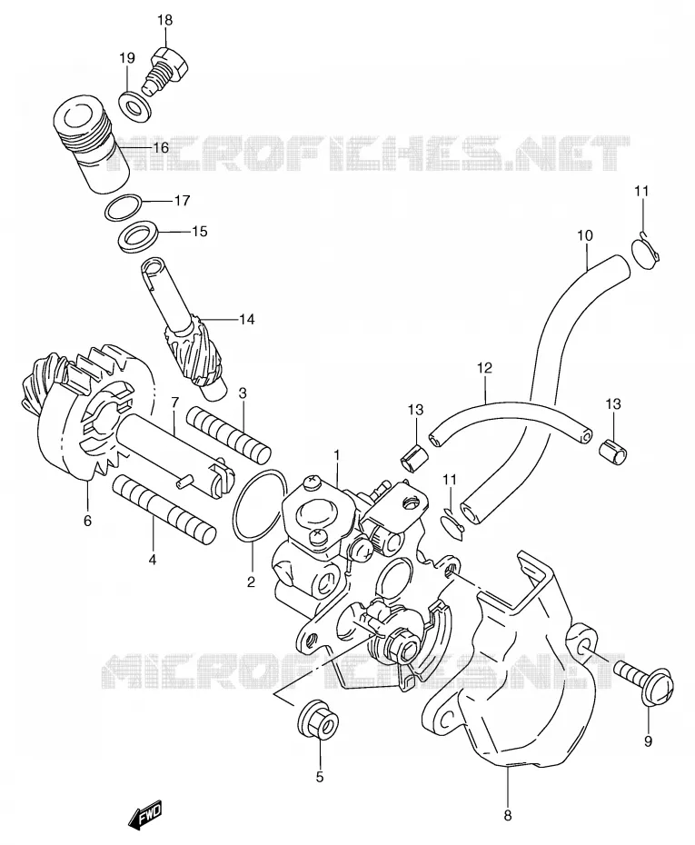POMPE A HUILE Suzuki MOTO 125 TS-R 1993  TS125RP(E2)
