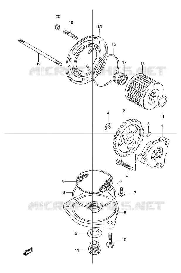 POMPE A HUILE Suzuki MOTO 125 TU 1999  TU125XTUX(E2)