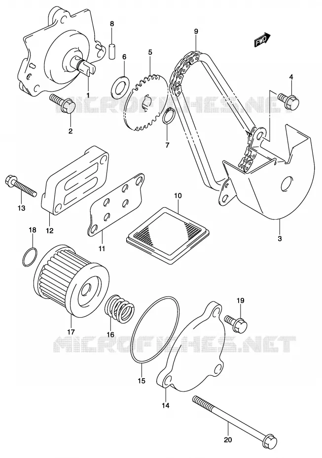 POMPE A HUILE Suzuki SCOOTER 150 BURGMAN 2002  UH150K2(P19)