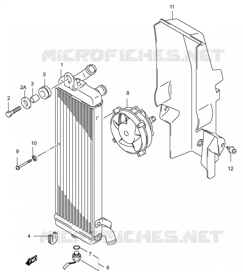 RADIATEUR Suzuki SCOOTER 150 BURGMAN 2004  UH150K4(P19)