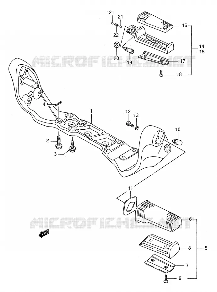 REPOSE PIED Suzuki MOTO 1400 INTRUDER 1991  VS1400GLFM(E28)