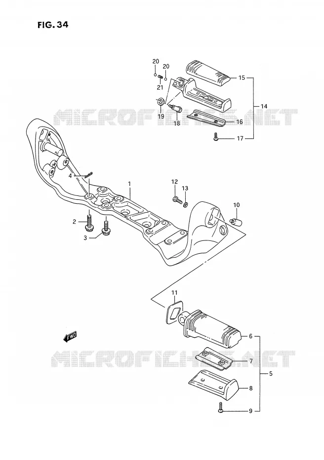 REPOSE PIED Suzuki MOTO 1400 INTRUDER 1995  VS1400GLPS(E2)