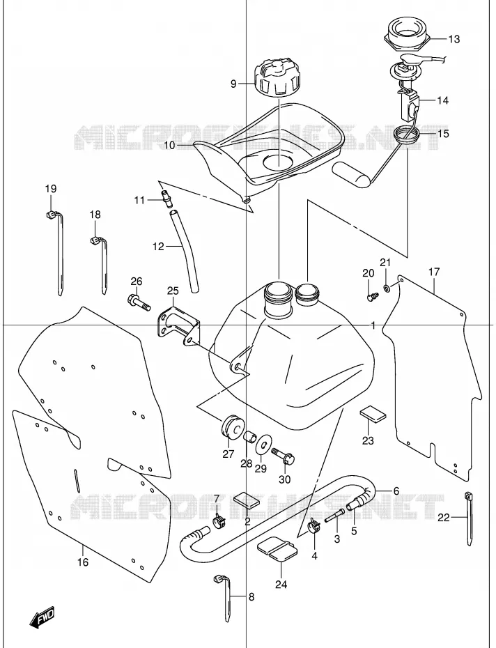 RESERVOIR D'ESSENCE Suzuki SCOOTER 150 EPICURO 2000  UC150Y(E34)