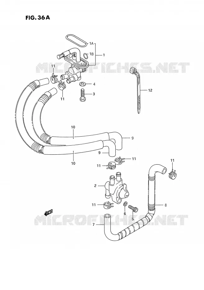 ROBINET D'ESSENCE (MODELE S) Suzuki MOTO 1400 INTRUDER 1987  VS1400GLFH(E2)