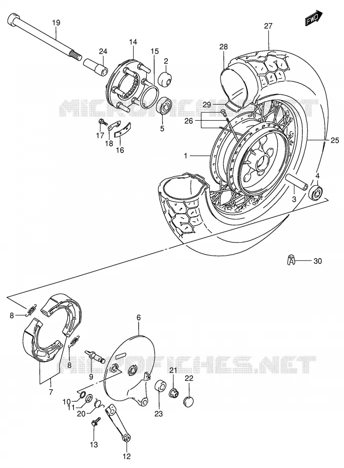 ROUE ARRIERE Suzuki MOTO 800 INTRUDER 2004  VS800GLK4(E3/E28)