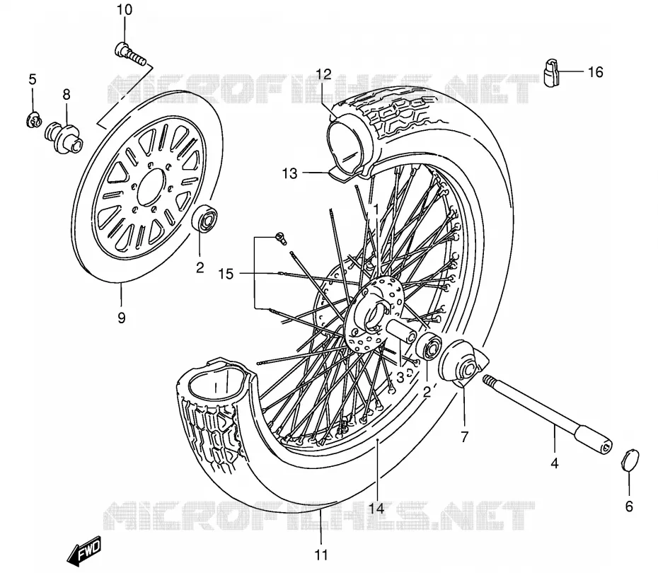 ROUE AVANT Suzuki MOTO 1400 INTRUDER 2007  VS1400K7(E3/E28)
