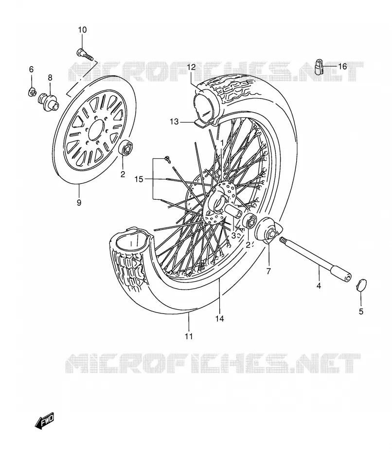 ROUE AVANT Suzuki MOTO 800 INTRUDER 2002  VS800GLK2(E22)