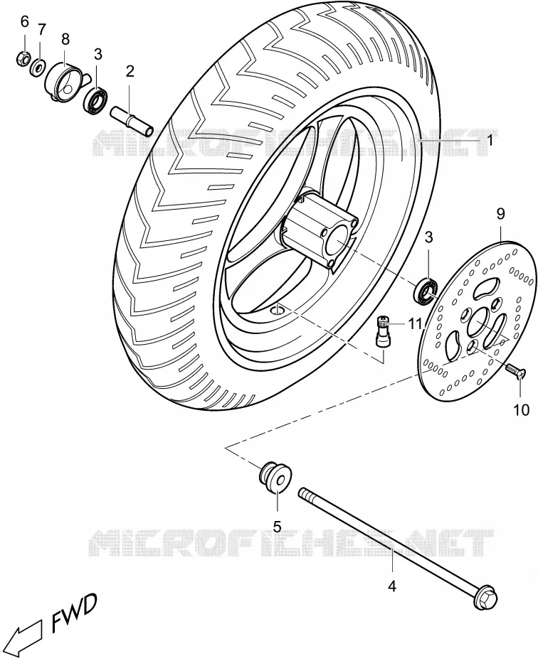 ROUE AVANT Suzuki SCOOTER 50 ESTILETE 2000  UF50ZY