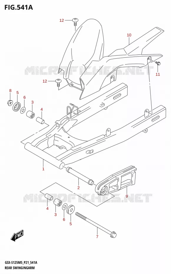 BRAS OSCILLANT Suzuki MOTO 125 GSX-S 2025  GSX-S125RL / GSX-S125RLX M5 (P21)