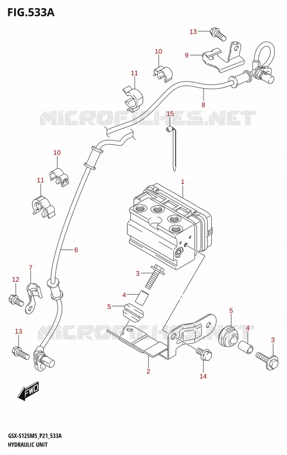 SYSTÈME ABS Suzuki MOTO 125 GSX-S 2025  GSX-S125RL / GSX-S125RLX M5 (P21)