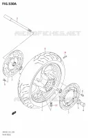 ROUE AVANT (AN400,AN400Z) pour Suzuki BURGMAN 400 2007